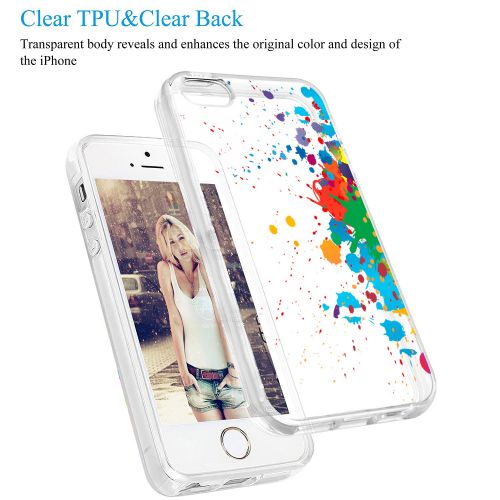  Eari iPhone 5/5s/SE Case for Girls TPU Anti Scratch Slim Ultra Protective Clear Case