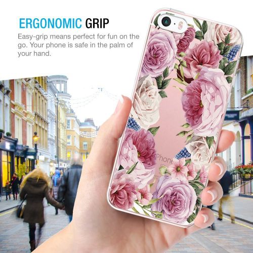  Eari iPhone 5/5s/SE Case for Girls TPU Anti Scratch Slim Ultra Protective Clear Case