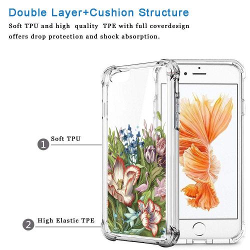  Eari iPhone 5/5s/SE Case for Girls TPU Anti Scratch Slim Ultra Protective Clear Case