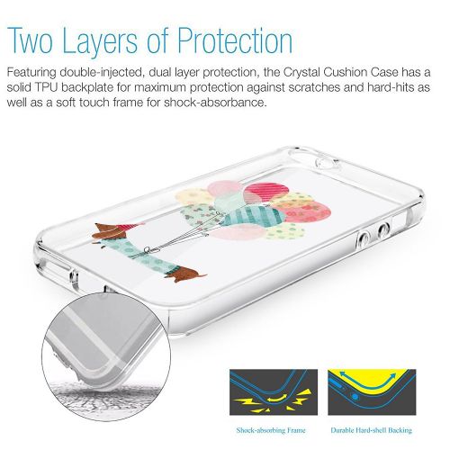  Eari iPhone 5/5s/SE Case for Girls TPU Anti Scratch Slim Ultra Protective Clear Case