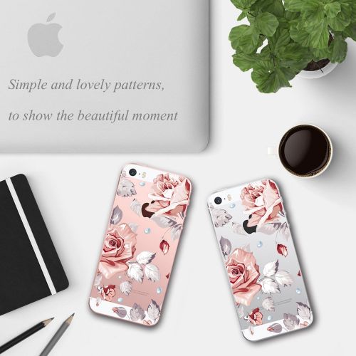  Eari iPhone 5/5s/SE Case for Girls TPU Anti Scratch Slim Ultra Protective Clear Case