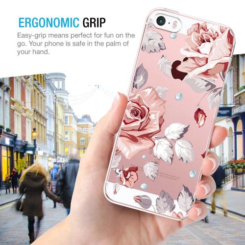  Eari iPhone 5/5s/SE Case for Girls TPU Anti Scratch Slim Ultra Protective Clear Case