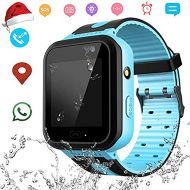 EarnCore Waterproof Smart Watch Phone for Kids - IP67 Waterproof GPS Tracker with SOS Voice Chat Camera Flashlight Alarm Clock Digital Wrist Watch Smartwatch Girls Boys Birthday Christmas T