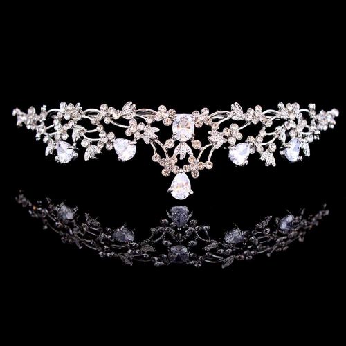  Earofcorn New Luxury Bride Crown Rhinestone Flowers Princess Crown Wedding Dress Accessories