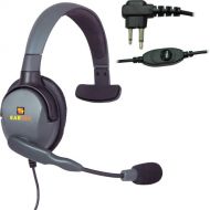 Eartec Max 4G Single Headset with Inline PTT and Motorola 2-Pin Connector