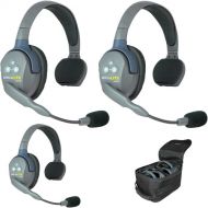 Eartec UltraLITE 3-Person Full-Duplex Wireless Intercom with 3 Single-Ear Headsets (1.9 GHz, USA)