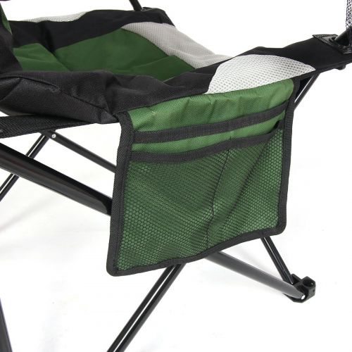  Earth AOTOMIO Folding Camping Chair Portable Outdoor Fishing Beach Chair with Cup Holder for Hunting and Hiking, Supports 280LBS.