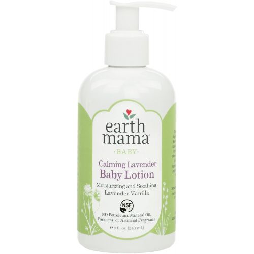  [아마존베스트]Earth Mama Calming Lavender Baby Lotion with Organic Calendula, 8-Fluid Ounce