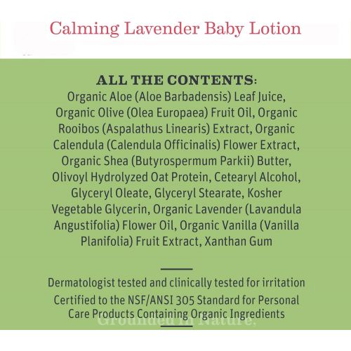  [아마존베스트]Earth Mama Calming Lavender Baby Lotion with Organic Calendula, 8-Fluid Ounce