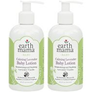 Earth Mama Calming Lavender Baby Lotion with Organic Calendula, 8-Fluid Ounce (2-Pack)