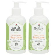 Earth Mama Sweet Orange Baby Lotion with Organic Calendula, 8-Fluid Ounce, 2-Pack