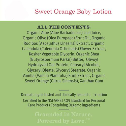  Earth Mama Sweet Orange Baby Lotion with Organic Calendula, 8-Fluid Ounce, 2-Pack