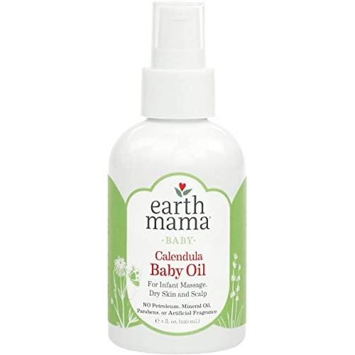  Earth Mama Calendula Baby Oil for Infant Massage 4-Fluid Ounce