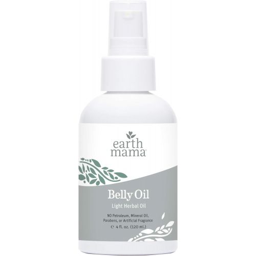  Belly Oil by Earth Mama | to Safely Moisturize and Promote Skins Natural Elasticity During Pregnancy and to Ease The Appearance of Stretch Marks, 4-Fluid Ounce