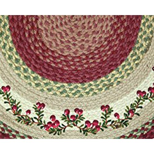  Earth Rugs 32-390 Cranberries Slice Rug, 18-Inch by 29-Inch, Burgundy/Croeme/Green