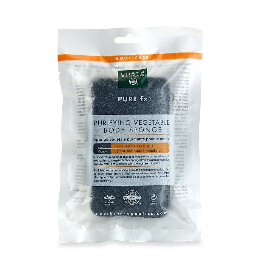  Earth Therapeutics Charcoal Vegetable Body Sponge