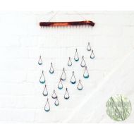 EarthBalanceCraft Rainfall Hanging Mobile, Meteorology Gift, Gemstone Raindrops