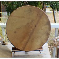 Etsy 16" American Buffalo Hide Hand Drum Native American Made William Lattie Cherokee comes w Certificate of Authenticity FREE US SHIPPING
