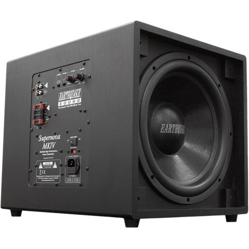  Earthquake Sound Supernova MKIV-12 Powered Subwoofer with SLAPS Technology, Black Ash