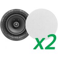 Earthquake Sound 2-Pairs R800 8 In Ceiling Speakers wMagnetic Paintable Grill