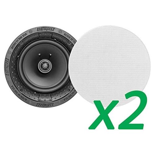  Earthquake Sound 2-Pairs R800 8 In Ceiling Speakers wMagnetic Paintable Grill