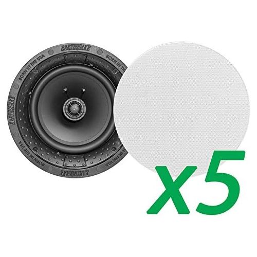  Earthquake Sound 5-Pairs R800 8 In Ceiling Speakers wMagnetic Paintable Grill