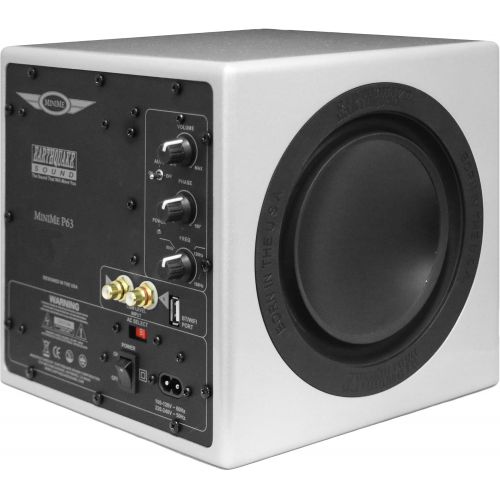  Earthquake Sound MiniMe-P63 Compact 6.5-inch Powered Subwoofer with Dual Passive Radiators, Piano Black