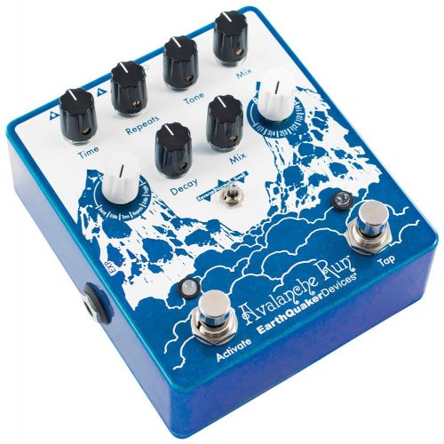  Earthquaker Devices EarthQuaker Devices Avalanche Run V2 Stereo Reverb & Delay with Tap Tempo Guitar Effects Pedal