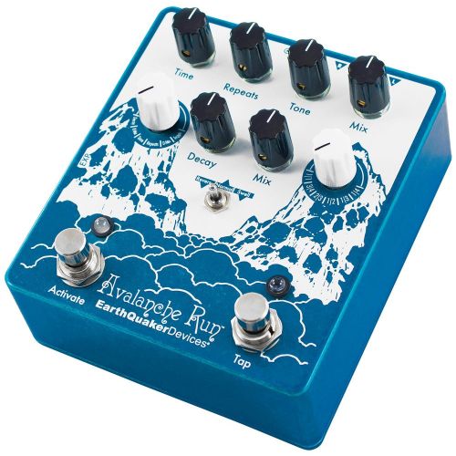  Earthquaker Devices EarthQuaker Devices Avalanche Run V2 Stereo Reverb & Delay with Tap Tempo Guitar Effects Pedal