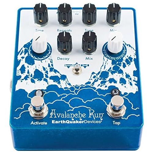  EarthQuaker Devices Avalanche Run V2 Stereo Reverb & Delay with Tap Tempo Guitar Effects Pedal