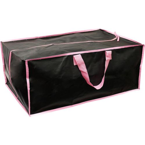  [아마존 핫딜] [아마존핫딜]EarthWise Earthwise Reusable Storage Bags Totes Extra Large Container Backpack Handles w/Zipper closure in Matte Black Great for Moving, Compatible with Ikea Frakta Carts (Set of 4) (Pink)