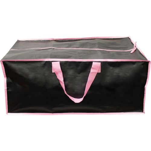  [아마존 핫딜] [아마존핫딜]EarthWise Earthwise Reusable Storage Bags Totes Extra Large Container Backpack Handles w/Zipper closure in Matte Black Great for Moving, Compatible with Ikea Frakta Carts (Set of 4) (Pink)