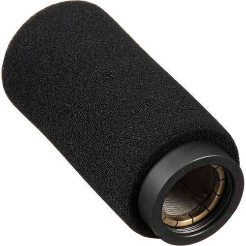  Earthworks Broadcast Foam Windscreen with Windscreen Adapter for ETHOS Microphone (Matte Black Connector)