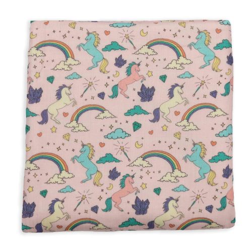  Earthy Organic Muslin Baby Toddler Blanket Swaddle 100% Organic Cotton (Athena - 4 Layer, 48 x 48)