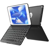 [아마존베스트]Earto iPad Mini 5 / Mini 4 Keyboard - 135 Degree Flip 7 Color Backlit Aluminum Shell Smart Folio Keyboard Case with Auto Sleep/Wake for iPad Mini 5th Gen 2019 / iPad Mini 4th Gen 2015, B