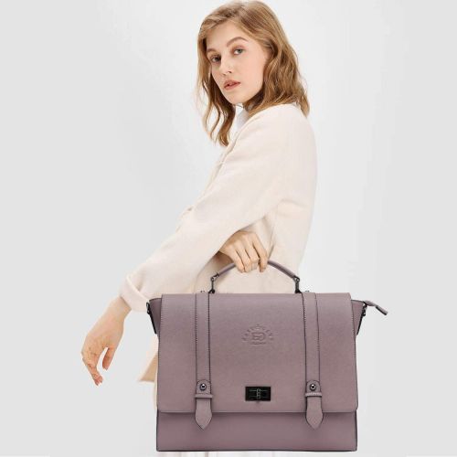  [아마존베스트]EaseGave Briefcase for Women, 15.6 17 Inch Laptop Bag Business Work Bag Crossbody Bags College Satchel Purse with Professional Padded Compartment for Tablet Notebook Ultrabook, purple