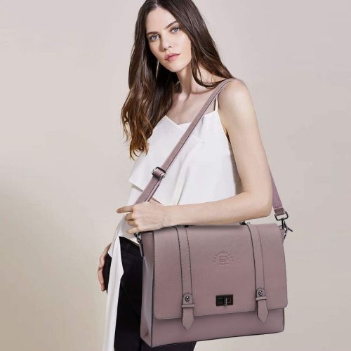  [아마존베스트]EaseGave Briefcase for Women, 15.6 17 Inch Laptop Bag Business Work Bag Crossbody Bags College Satchel Purse with Professional Padded Compartment for Tablet Notebook Ultrabook, purple