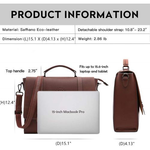  [아마존베스트]EaseGave Laptop Bag,15.6 Inch Women Laptop Briefcases Business Laptop Shoulder Bags Structured Work Tote Bag with Professional Padded Compartment for Tablet Notebook Ultrabook