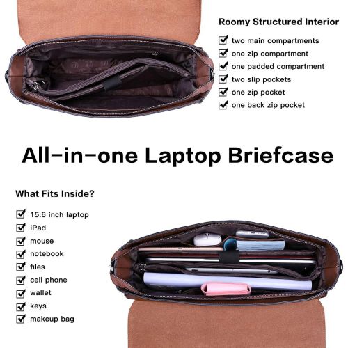  [아마존베스트]EaseGave Laptop Bag,15.6 Inch Women Laptop Briefcases Business Laptop Shoulder Bags Structured Work Tote Bag with Professional Padded Compartment for Tablet Notebook Ultrabook