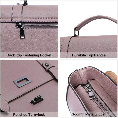  [아마존베스트]EaseGave Laptop Briefcase for Women,17 Inch Work Bag Laptop Messenger Bag Spacious Computer Bags for Work Business Travel,purple-17Inch