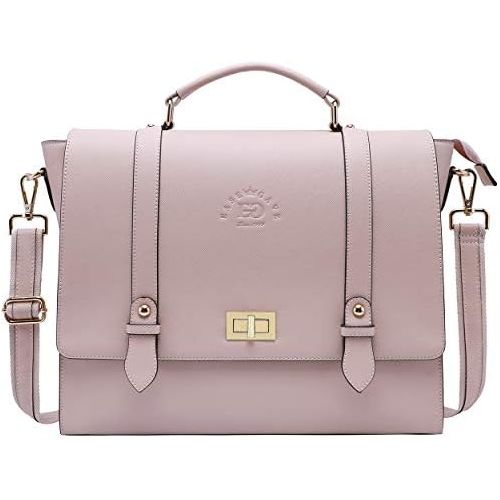  [아마존베스트]EaseGave Briefcase for Women,15.6 Inch Laptop Tote Bag Durable Teacher Laptop Messenger Bags Business Computer Bag with Detachable Widened Strap for Work Weekend Dating,Soft Pink