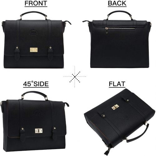  [아마존베스트]EaseGave Laptop-Briefacse-for-Women-Men 15.6 Inch Business Computer-Bags Messenger-Bag Work-Tote-Bag Unisex Satchel Bag for Work Office Business Travel,black