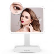 Easehold Lighted Vanity Mirror LED Make Up Mirror Table 10.7 In with 37 LED Lights Detachable 10X Magnifying Spot Mirror Stepless Dimming 180 Degree Rotation Countertop Cosmetic Ba