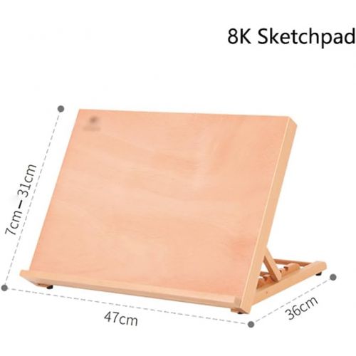  Easels Table Top Small Angle Adjustable Sketching Drawing Watercolor Sketchpad Collapsible Desktop Bracket Multifunction Painting Clip (Size : 4736cm)