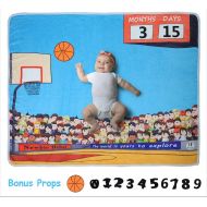 Easife Baby Monthly Milestone Blanket with Unique Basketball Design by EASIFE, Soft Thick Fleece...