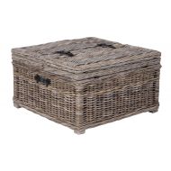 East At Main East at Main Hank Grey Rattan Square Coffee Table, (31x31x18)