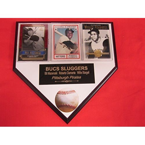  East Coast Trophies & Awards LLC Pirates Hall of Fame Sluggers 3 Card Collector Home Plate Plaque to Amazon!