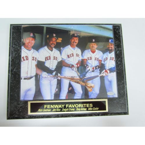  East Coast Trophies & Awards LLC Red Sox Sluggers RICE EVANS GEDMAN EASLER ARMAS 8x10 Photo Mounted On A Custom Engraved Plaque