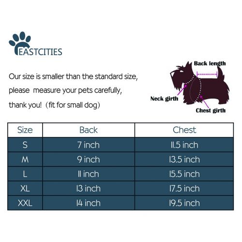  EastCities Eastcities Adidog Reflective Pet Clothes for Small Dogs Four Legs Puppy Cotton Jumpsuit