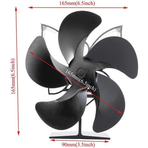  EastMetal Fireplace Fan, Mini Heat Powered Stove Fan with 5 Blades Silent Operation, Environment Friendly Heat Circulation Log Burner Fan, for Gas/Pellet/Wood/Log Burning Stoves